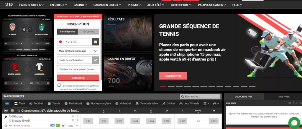 Conception impressionnante du site Web PariPulse
