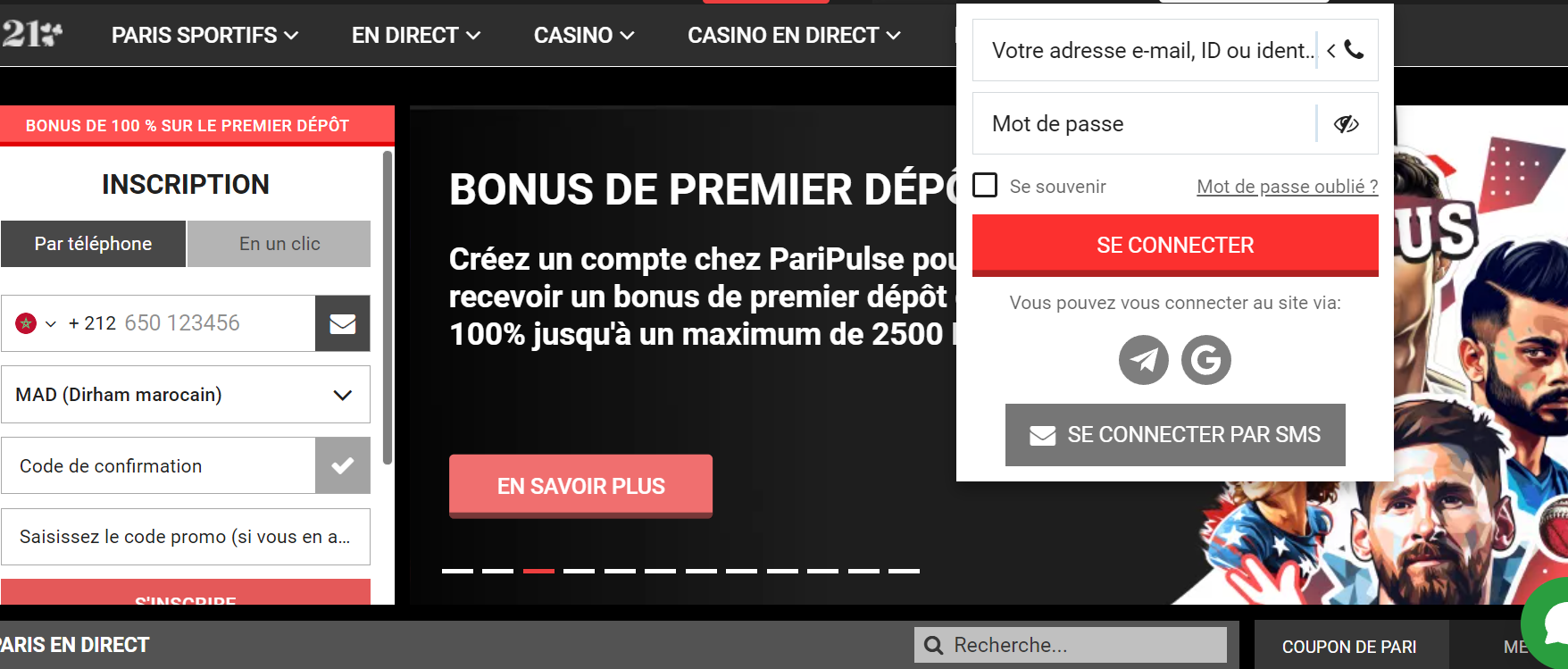 Inscription et connexion via l'application PariPulse
