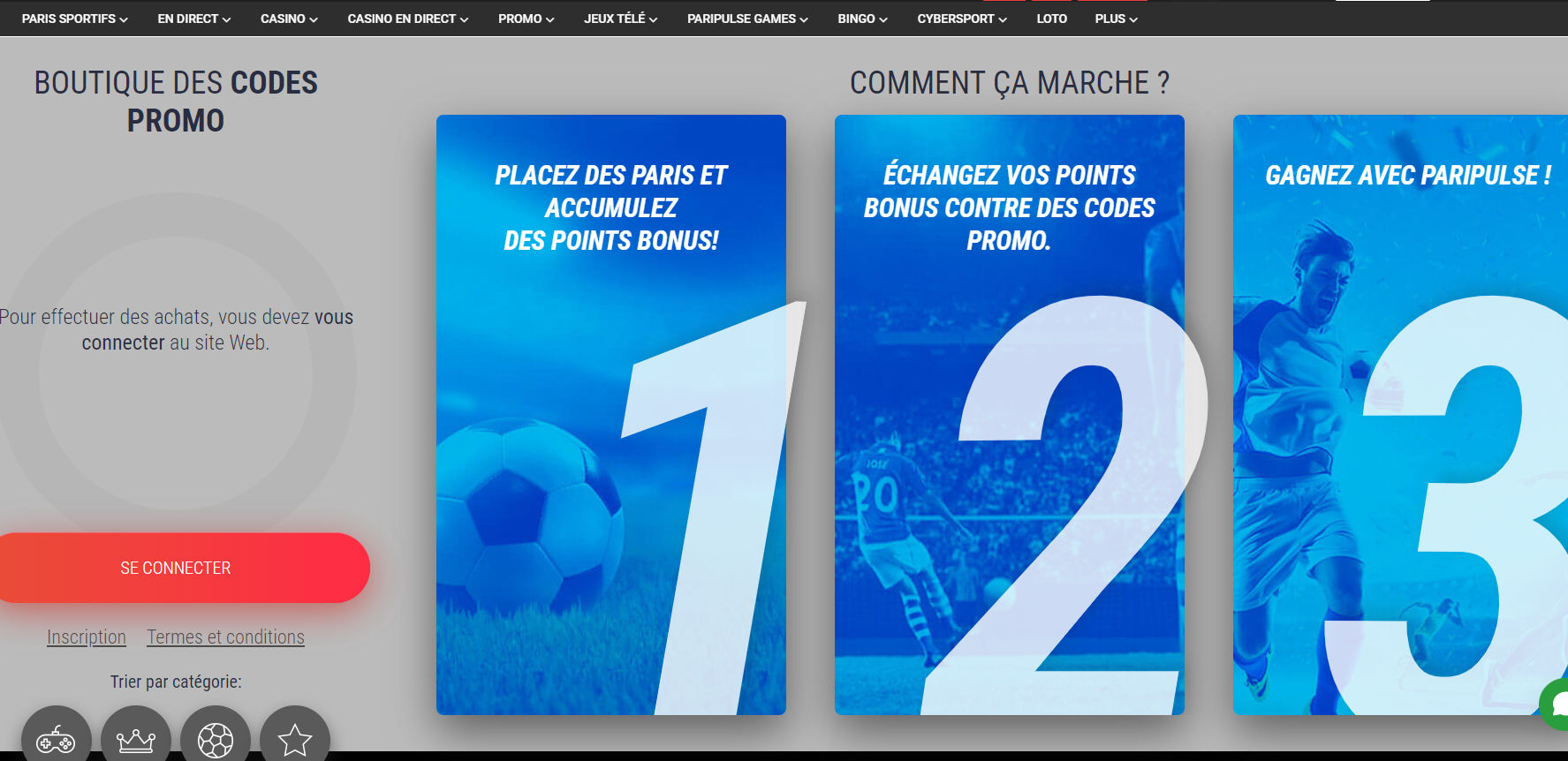 Codes promotionnels rentables dans PariPulse 2024